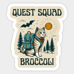 Quest Fantasy Squad Broccoli Cat Adventure Sticker